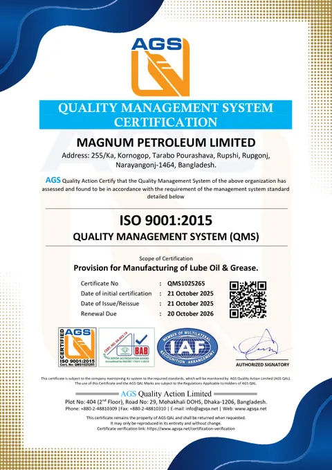 ISO 9001:2015 certificate